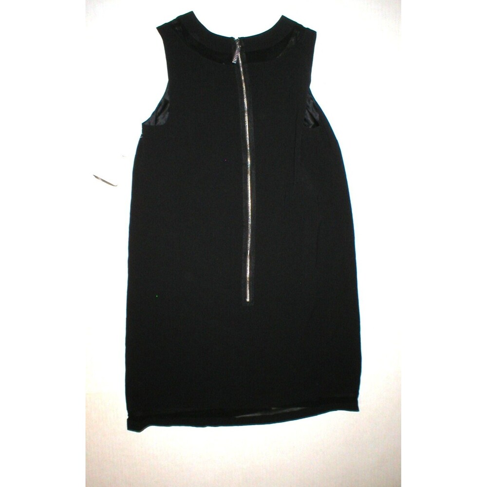 New Womens Kensie M Dress Beautiful Black Sleeveless Silky NWT Sheer Silver Zip - Picture 5 of 5
